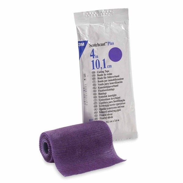 3M Scotchcast Cast Tape 4 Inch X 12 Foot Fiberglass / Resin Purple, 82004U - main